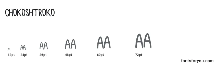 Chokoshtroko Font Sizes