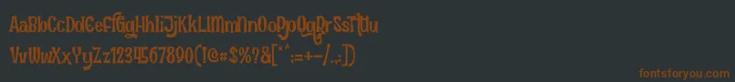 FunInTheJungle Font – Brown Fonts on Black Background