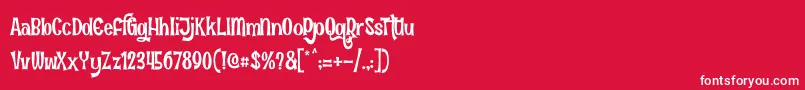 FunInTheJungle Font – White Fonts on Red Background