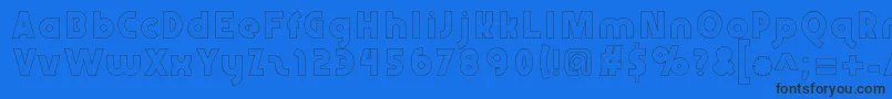 Abraxeousboldhollow Font – Black Fonts on Blue Background