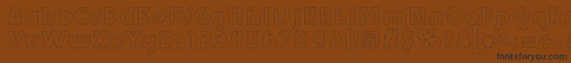 Czcionka Abraxeousboldhollow – czarne czcionki na brązowym tle