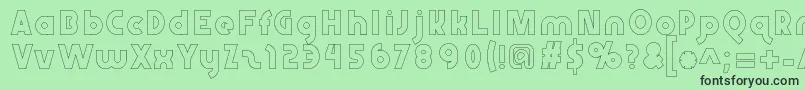 Abraxeousboldhollow Font – Black Fonts on Green Background