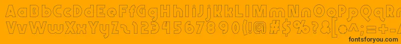 Abraxeousboldhollow Font – Black Fonts on Orange Background