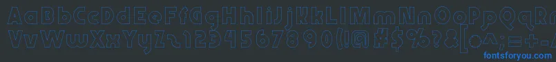 Abraxeousboldhollow Font – Blue Fonts on Black Background