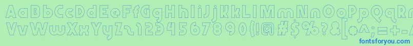 Abraxeousboldhollow Font – Blue Fonts on Green Background