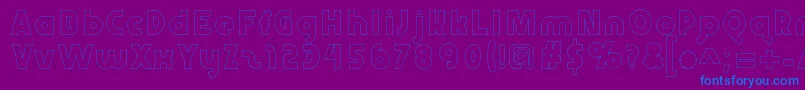 Abraxeousboldhollow Font – Blue Fonts on Purple Background