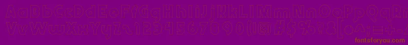Abraxeousboldhollow Font – Brown Fonts on Purple Background