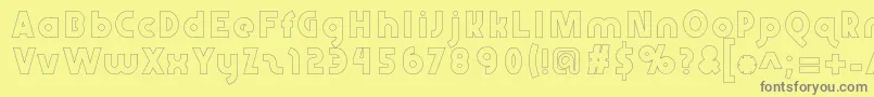 Abraxeousboldhollow Font – Gray Fonts on Yellow Background