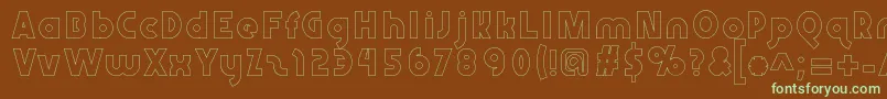 Abraxeousboldhollow-fontti – vihreät fontit ruskealla taustalla