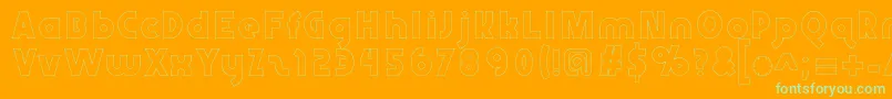 Abraxeousboldhollow Font – Green Fonts on Orange Background