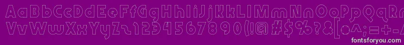 Abraxeousboldhollow Font – Green Fonts on Purple Background