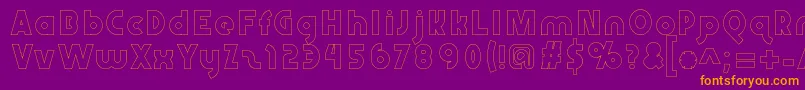 Abraxeousboldhollow Font – Orange Fonts on Purple Background
