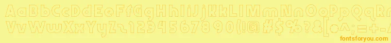 Abraxeousboldhollow Font – Orange Fonts on Yellow Background