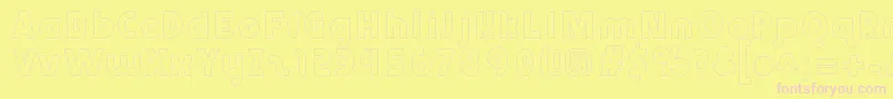 Abraxeousboldhollow Font – Pink Fonts on Yellow Background