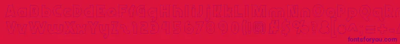 Abraxeousboldhollow-Schriftart – Violette Schriften auf rotem Hintergrund