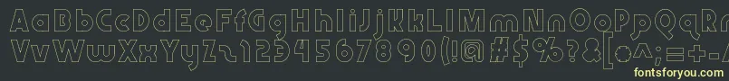 Abraxeousboldhollow Font – Yellow Fonts on Black Background