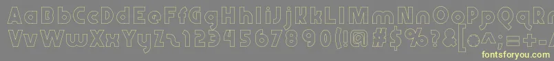 Abraxeousboldhollow-fontti – keltaiset fontit harmaalla taustalla