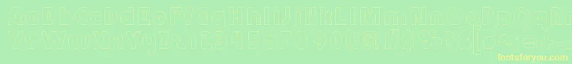 Abraxeousboldhollow Font – Yellow Fonts on Green Background