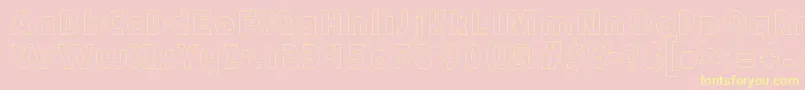 Abraxeousboldhollow Font – Yellow Fonts on Pink Background