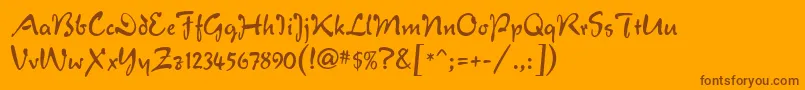 Подробнее о шрифте VeronaScript Шрифт VeronaScript – коричневые шрифты на оранжевом фоне