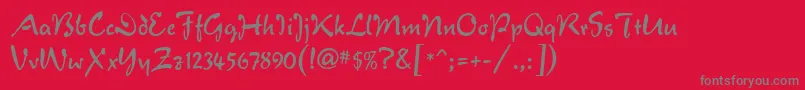 VeronaScript Font – Gray Fonts on Red Background
