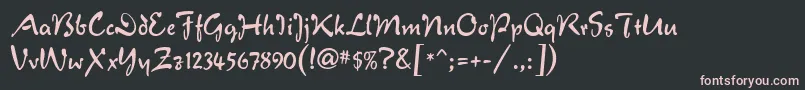 Шрифт VeronaScript – розовые шрифты на чёрном фоне
