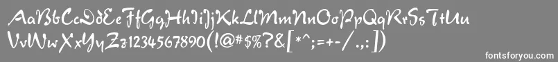 VeronaScript Font – White Fonts on Gray Background