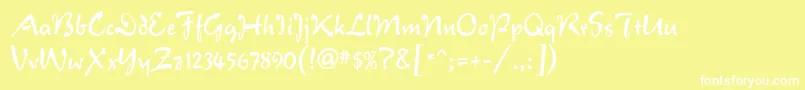 VeronaScript Font – White Fonts on Yellow Background