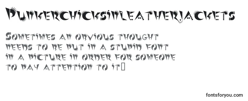 Punkerchicksinleatherjackets-fontti