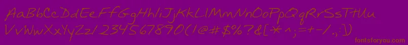 Kgmullally Font – Brown Fonts on Purple Background