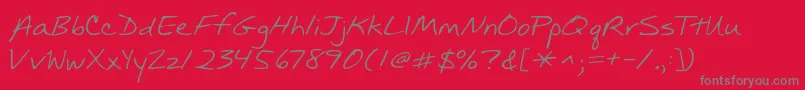 Kgmullally Font – Gray Fonts on Red Background