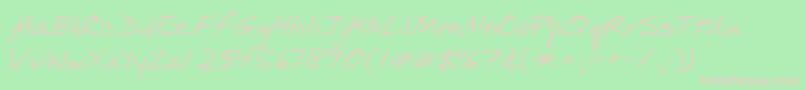 Kgmullally Font – Pink Fonts on Green Background