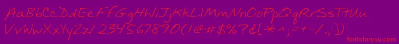 Kgmullally Font – Red Fonts on Purple Background
