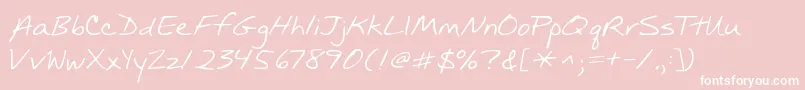 Kgmullally Font – White Fonts on Pink Background