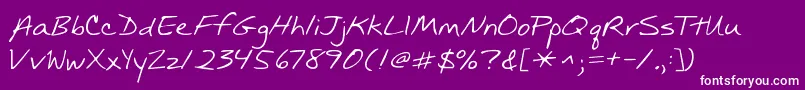 Kgmullally Font – White Fonts on Purple Background