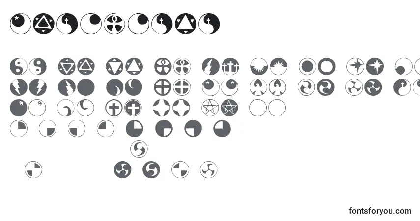 Schriftart Obsidiscs – Alphabet, Zahlen, spezielle Symbole