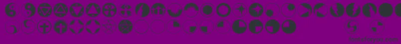 Obsidiscs-fontti – mustat fontit violetilla taustalla