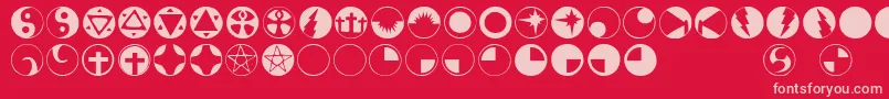 Saiba mais sobre a fonte Obsidiscs Fonte Obsidiscs – fontes rosa em um fundo vermelho