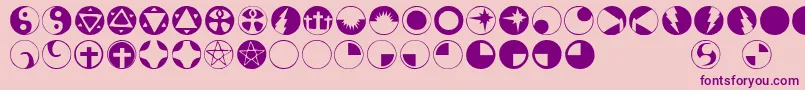 Obsidiscs Font – Purple Fonts on Pink Background