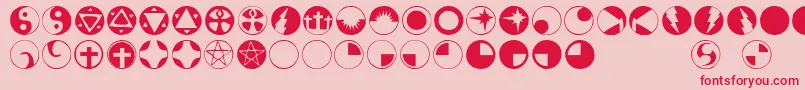 Obsidiscs Font – Red Fonts on Pink Background