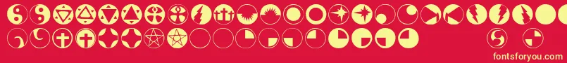 Obsidiscs Font – Yellow Fonts on Red Background