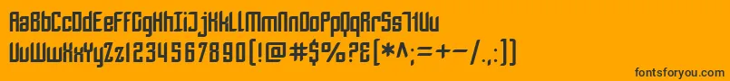 Police SfPiezolectric – polices noires sur fond orange
