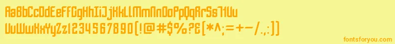 SfPiezolectric Font – Orange Fonts on Yellow Background