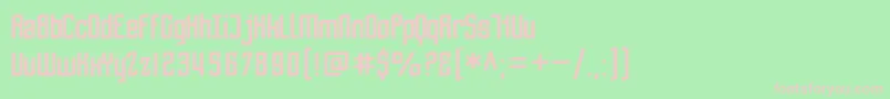 fuente SfPiezolectric – Fuentes Rosadas Sobre Fondo Verde
