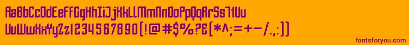 SfPiezolectric Font – Purple Fonts on Orange Background