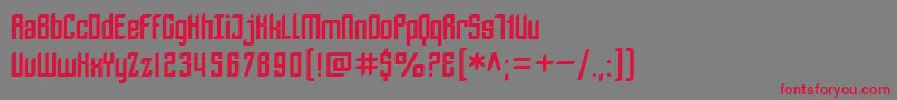 SfPiezolectric Font – Red Fonts on Gray Background