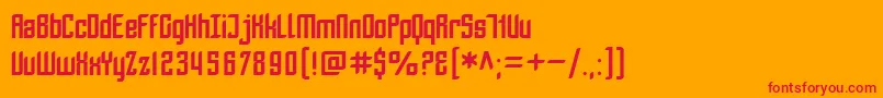 SfPiezolectric Font – Red Fonts on Orange Background
