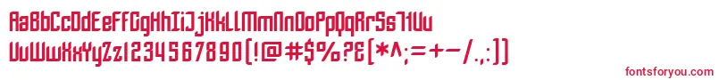 フォントSfPiezolectric – 赤い文字