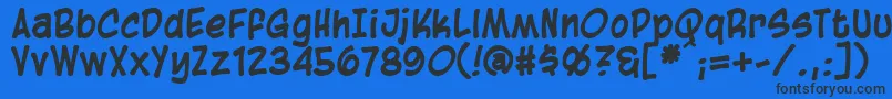 Шрифт BlambotCasualBold – чёрные шрифты на синем фоне