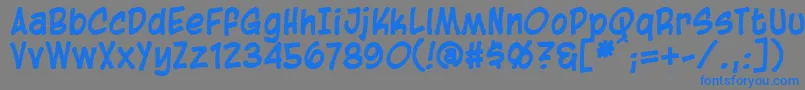 Weitere Informationen zur BlambotCasualBold-Schriftart BlambotCasualBold-Schriftart – Blaue Schriften auf grauem Hintergrund